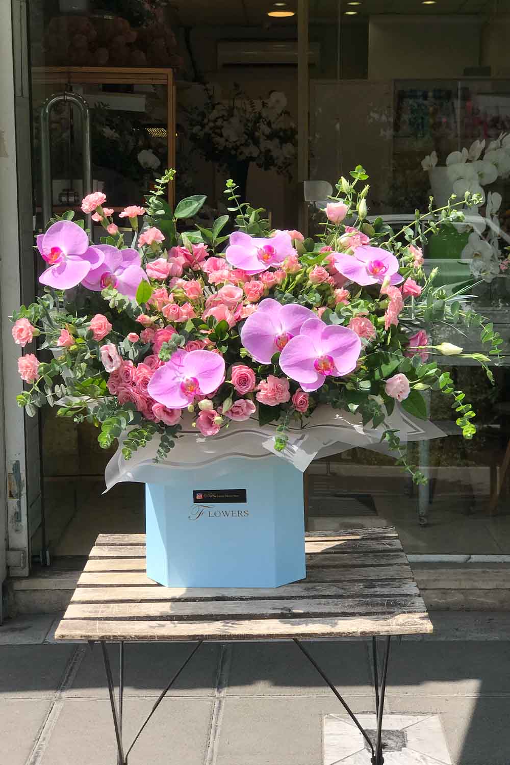 باکس ارکیده های بنفش نلی(۶۵ سانت)