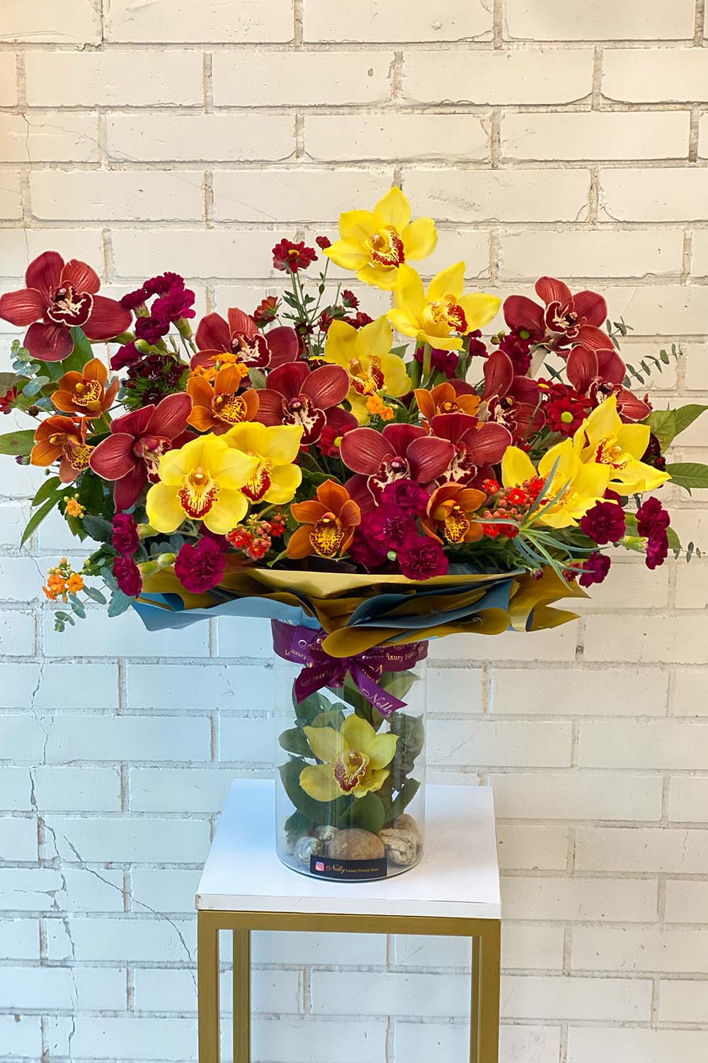 باکس ارکیده سیمبیدیوم رنگی ۸۰ سانتی‌متری نلی