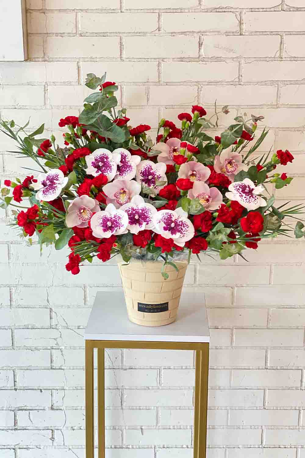سایز متوسط دیزاین ارکیده های خالدار نلی(۴۵ سانت)