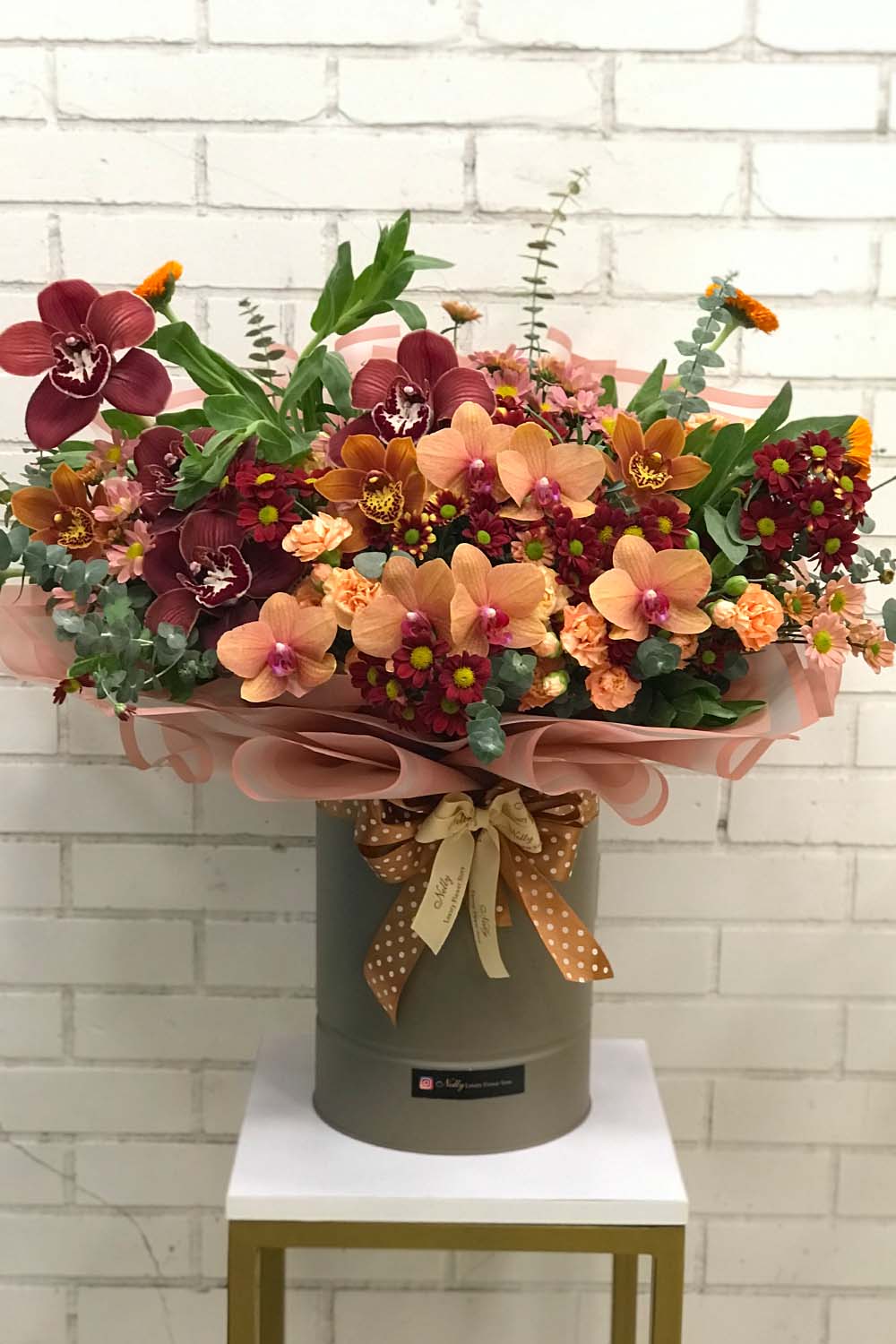 دیزاین ۷۰ سانت تمام ارکیده فلانوپسیس و سیمبیدیوم