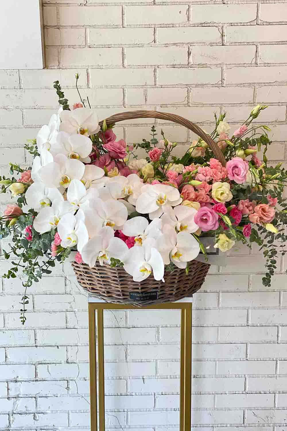 سایز بزرگ لوکس رومیزی نلی با ارکیده