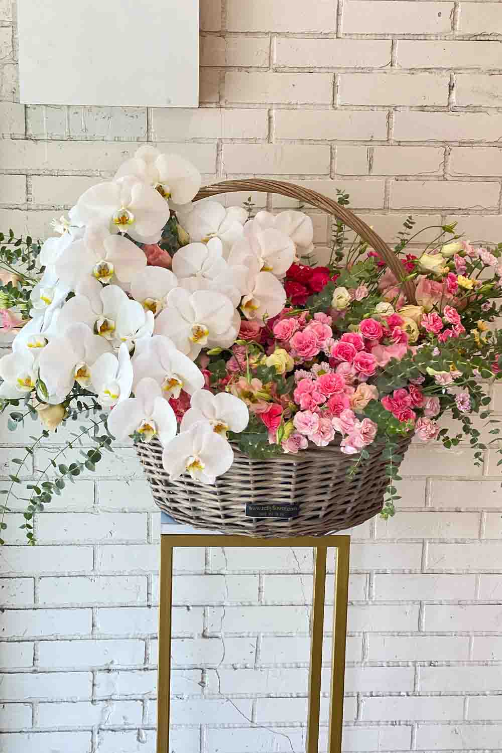 سایز بزرگ لوکس رومیزی سبد ارکیده