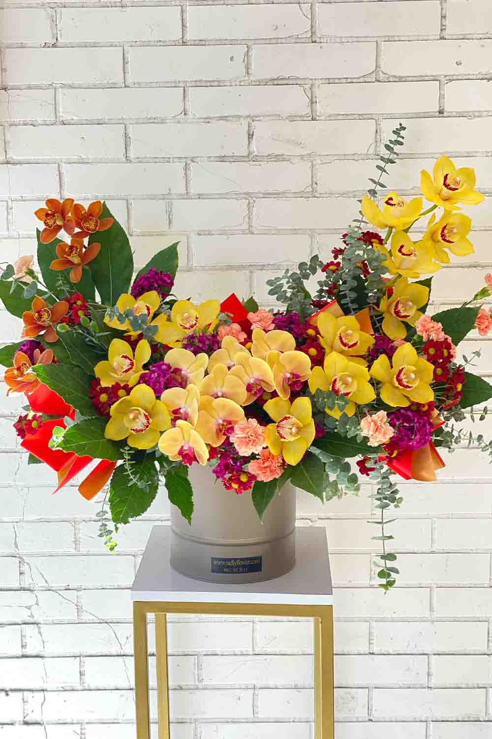 دیزاین ۶۰ سانت تمام ارکیده فلانوپسیس و سیمبیدیوم