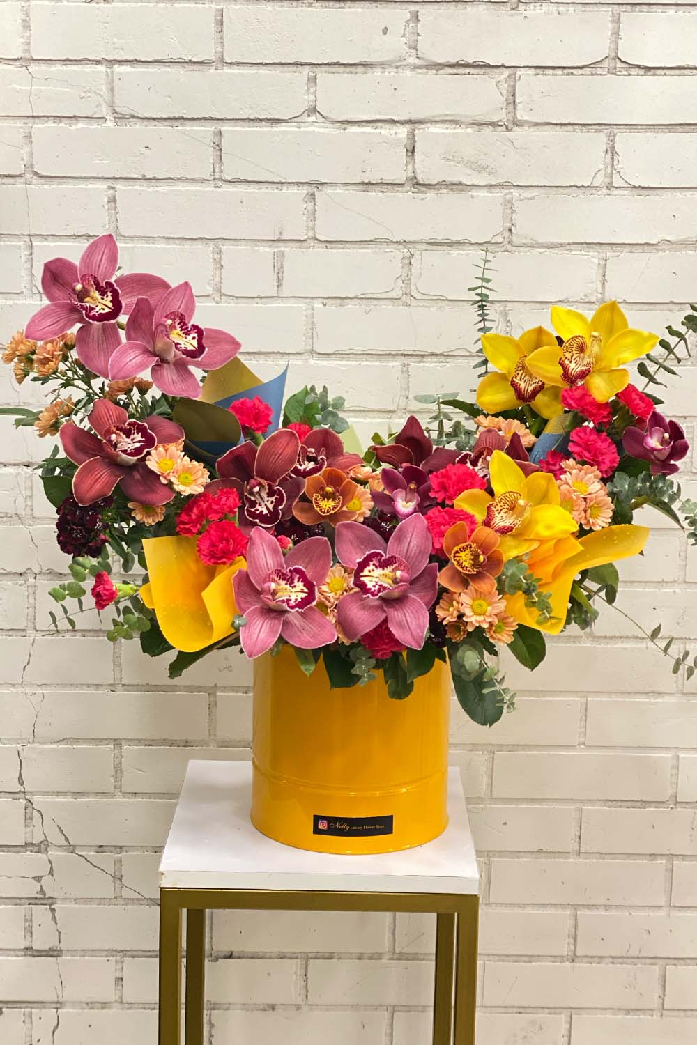 ۵۵ سانت رنگی نلی با ارکیده های رنگی