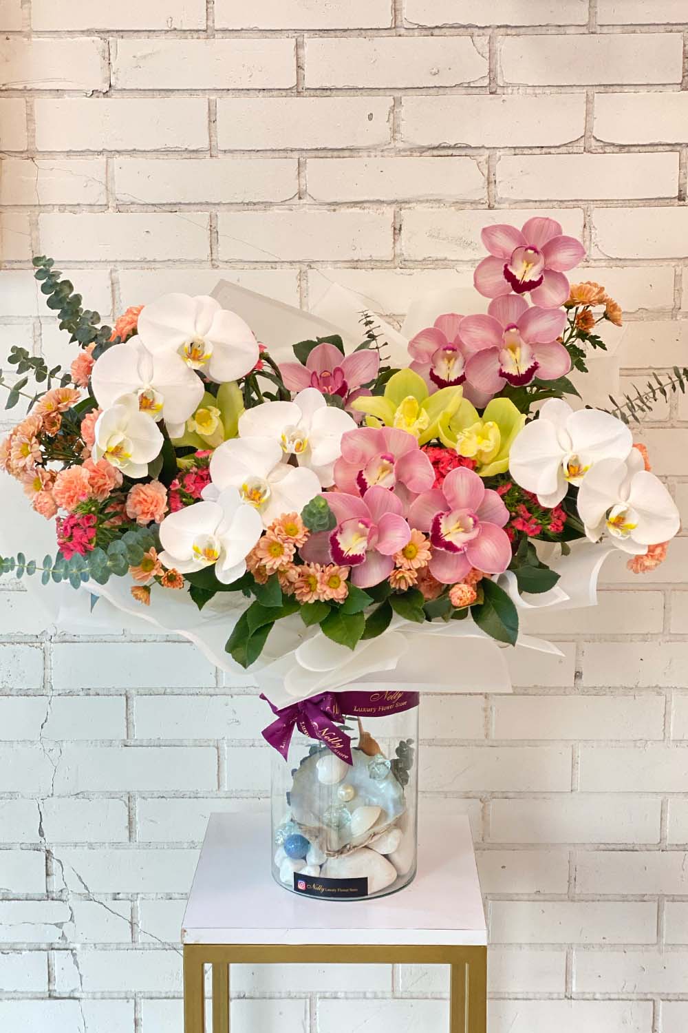 دیزاین لوکس تمام ارکیده نلی(۷۰ سانت)